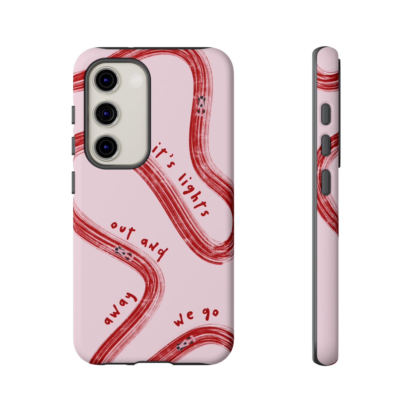 Pink and Red Lights Out F1 Phone Case Design, Trendy F1 Gift, Formula 1 Gift, Cute F1 Phone Case, Unique Formula One Phone Case