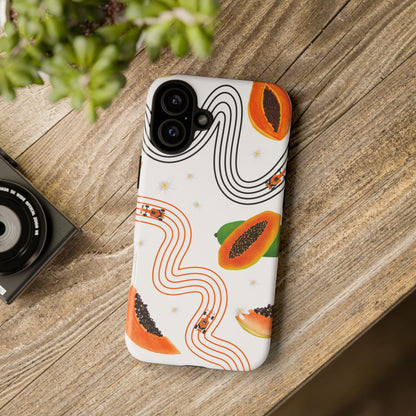 F1 McLaren and Papaya Phone Case , Trendy F1 Gift, Formula 1 Gift, Cute Fruit F1 Phone Case, Unique Phone Case