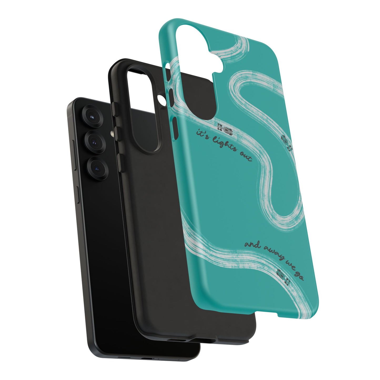 Mercedes F1 Phone Case Painted "its lights out and away we go", Trendy F1 Gift, Formula 1 Gift, Cute F1 Phone Case