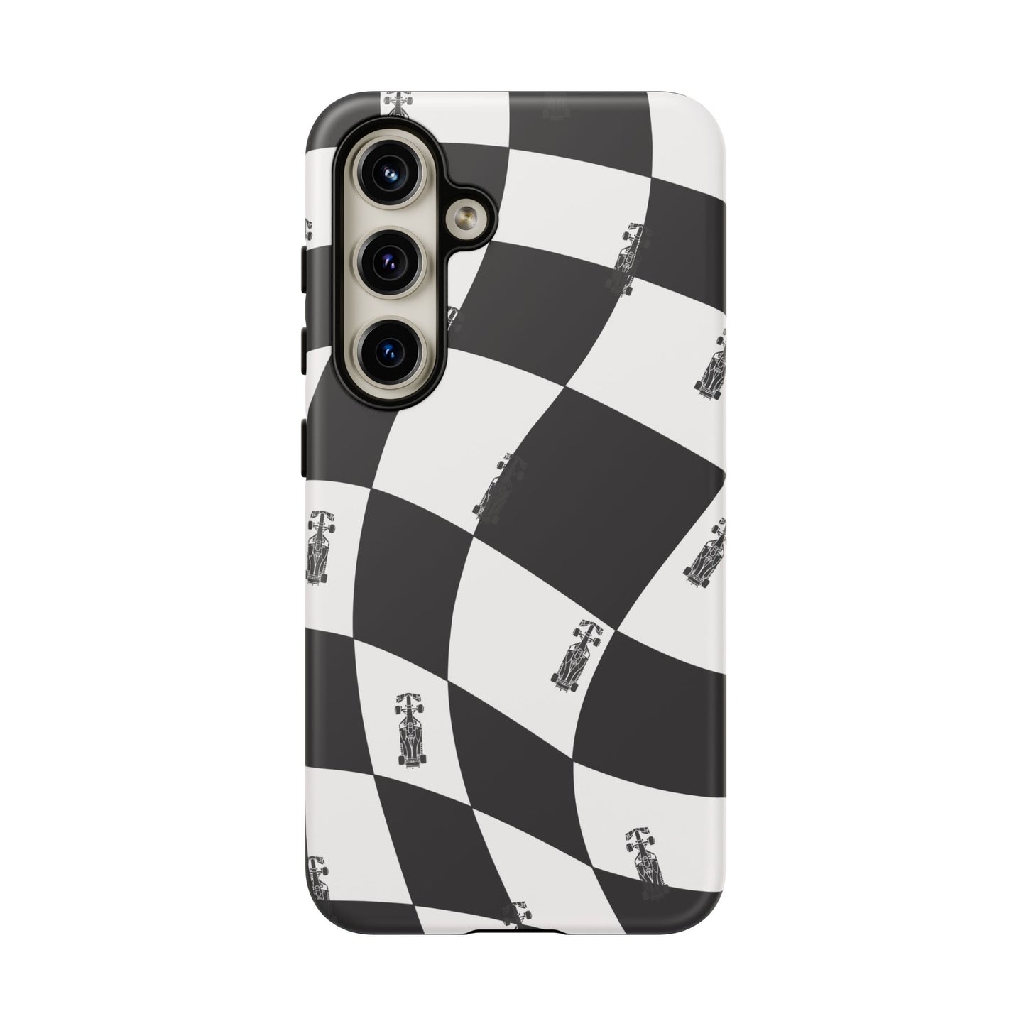 F1 Phone Case Black and White Checkered Design, Trendy F1 Gift, Formula 1 Gift, Cute F1 Phone Case, Unique Formula One Phone Case