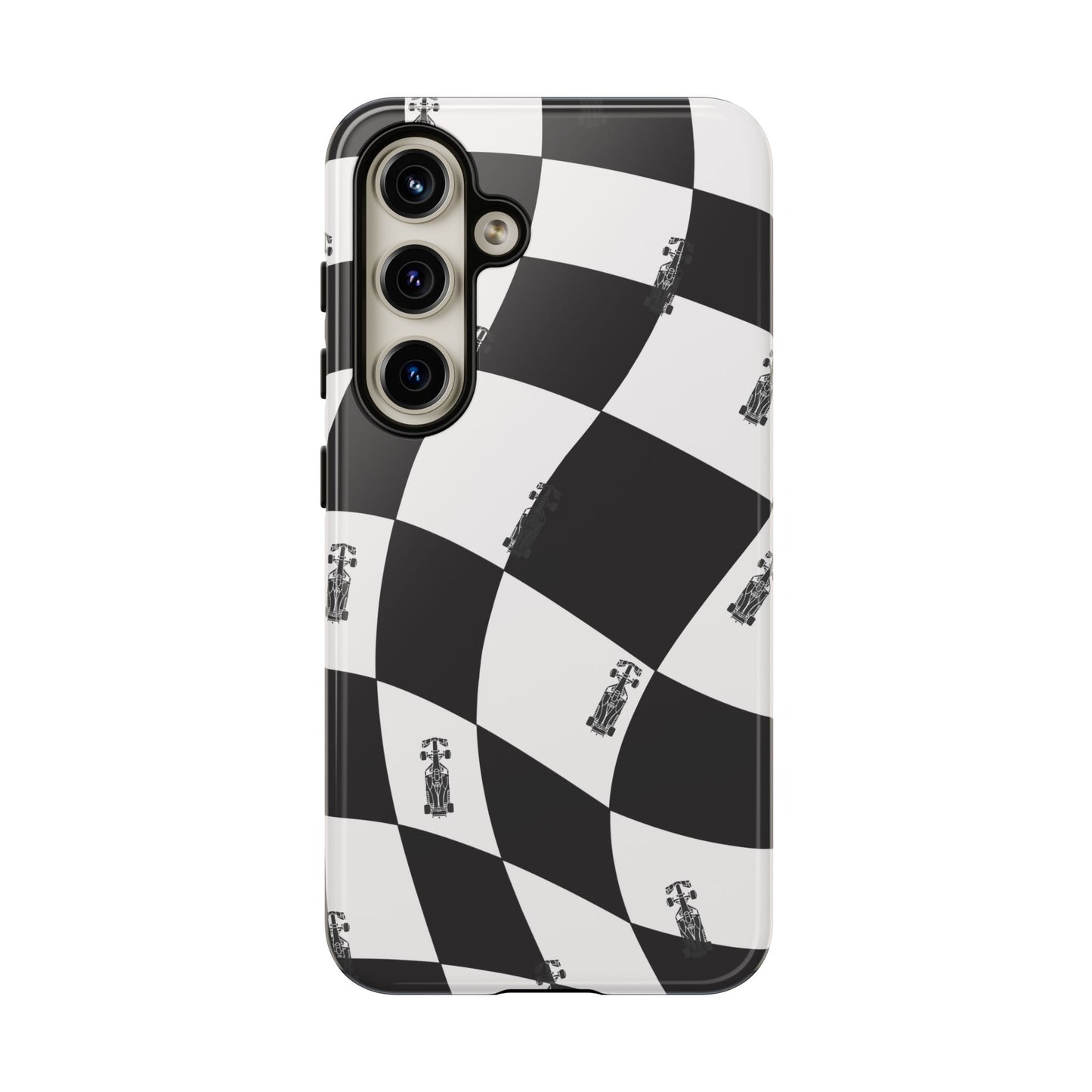 F1 Phone Case Black and White Checkered Design, Trendy F1 Gift, Formula 1 Gift, Cute F1 Phone Case, Unique Formula One Phone Case