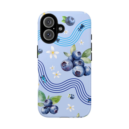Blue F1 Williams and Blueberries Phone Case, Trendy F1 Gift, Formula 1 Gift, Cute Fruit F1 Phone Case, Unique Phone Case