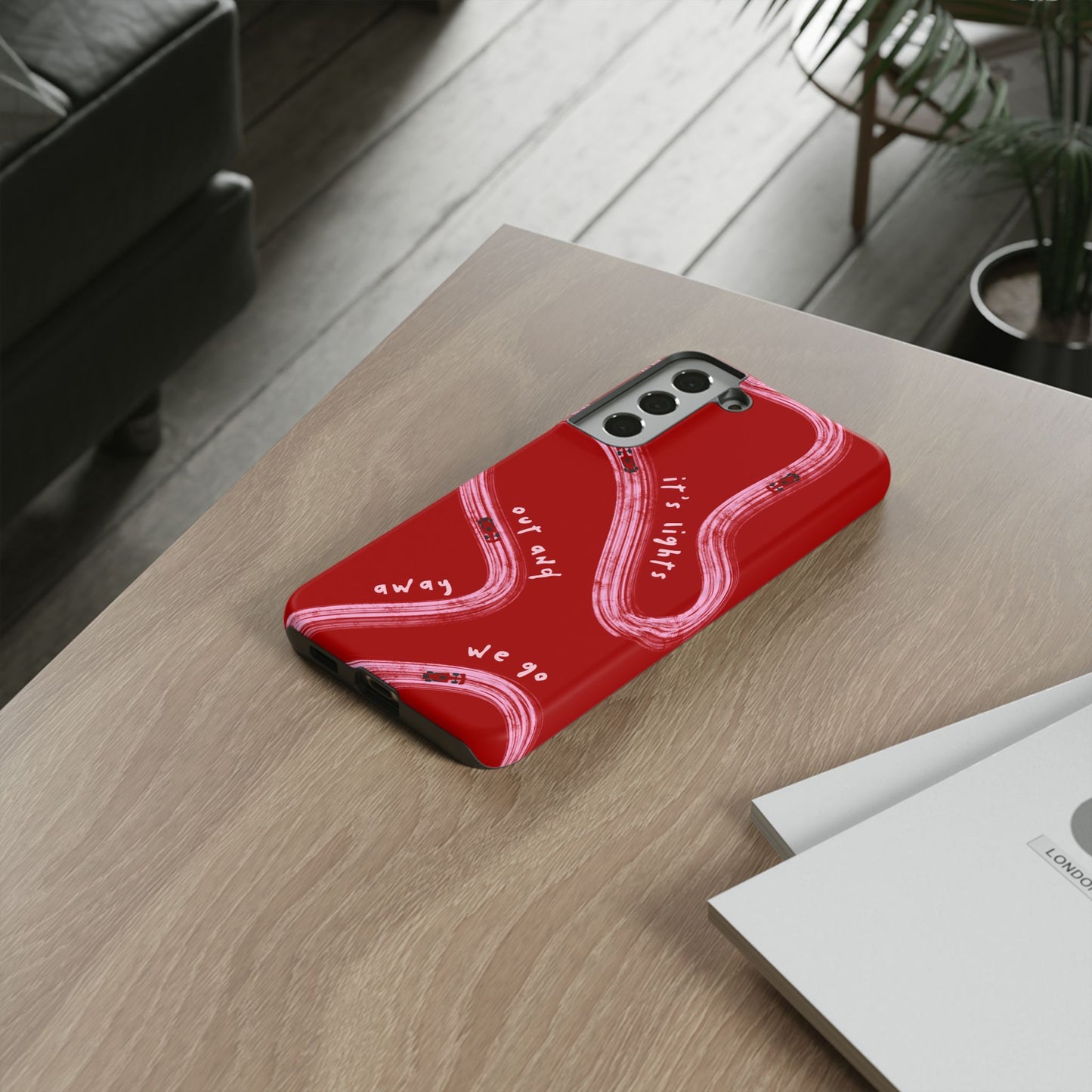 Red and Pink Lights Out F1 Phone Case Design, Trendy F1 Gift, Formula 1 Gift, Cute F1 Phone Case, Unique Formula One Phone Case