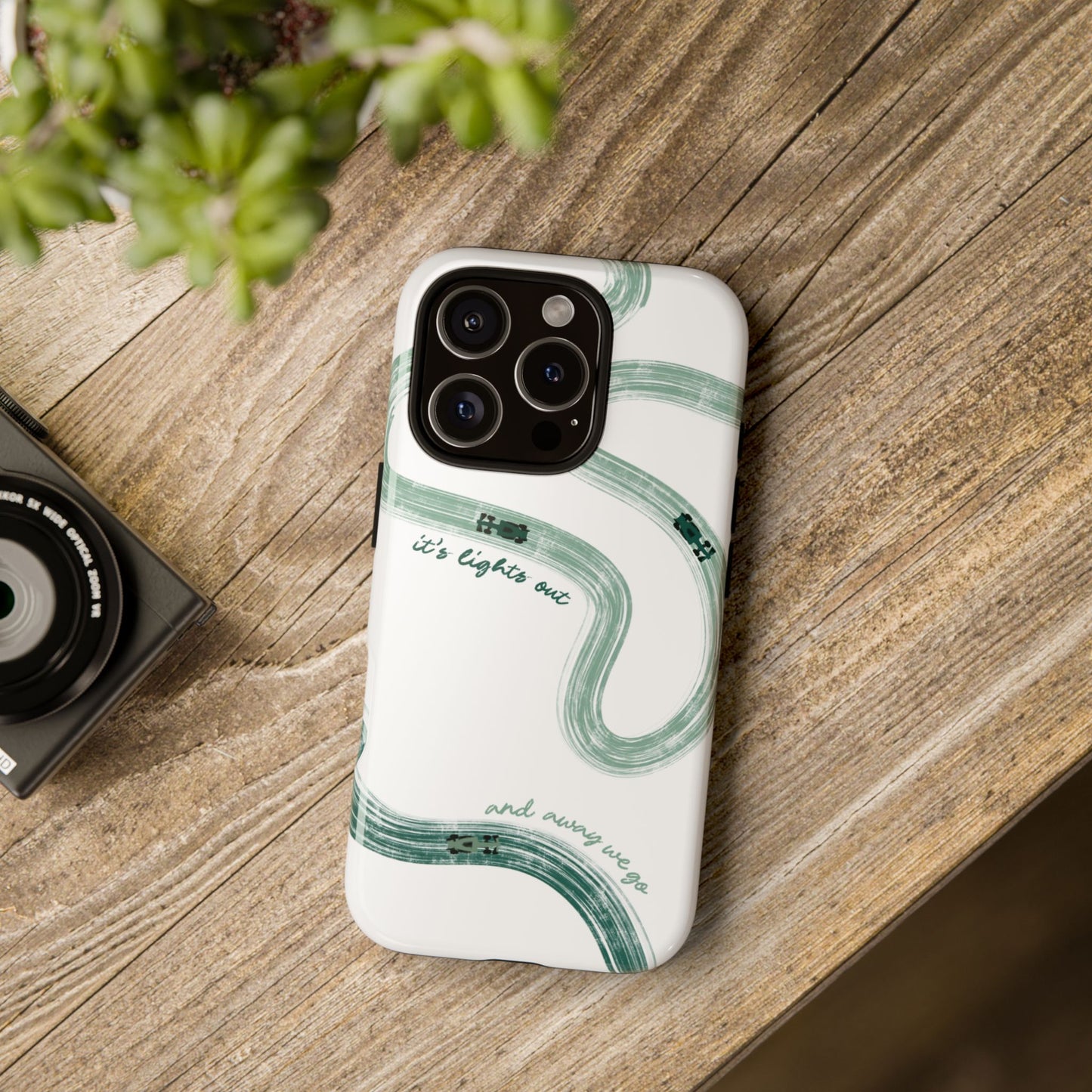 F1 Phone Case Green Painted "its lights out and away we go", Trendy F1 Gift, Formula 1 Gift, Cute F1 Phone Case, Gift for F1 Fans