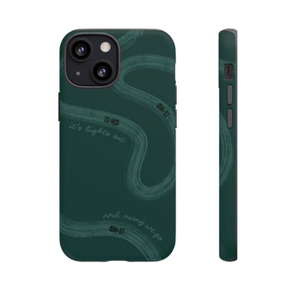 F1 Phone Case Monochrome Green Painted "its lights out and away we go", Trendy F1 Gift, Formula 1 Gift, Cute F1 Phone Case, Phone Case