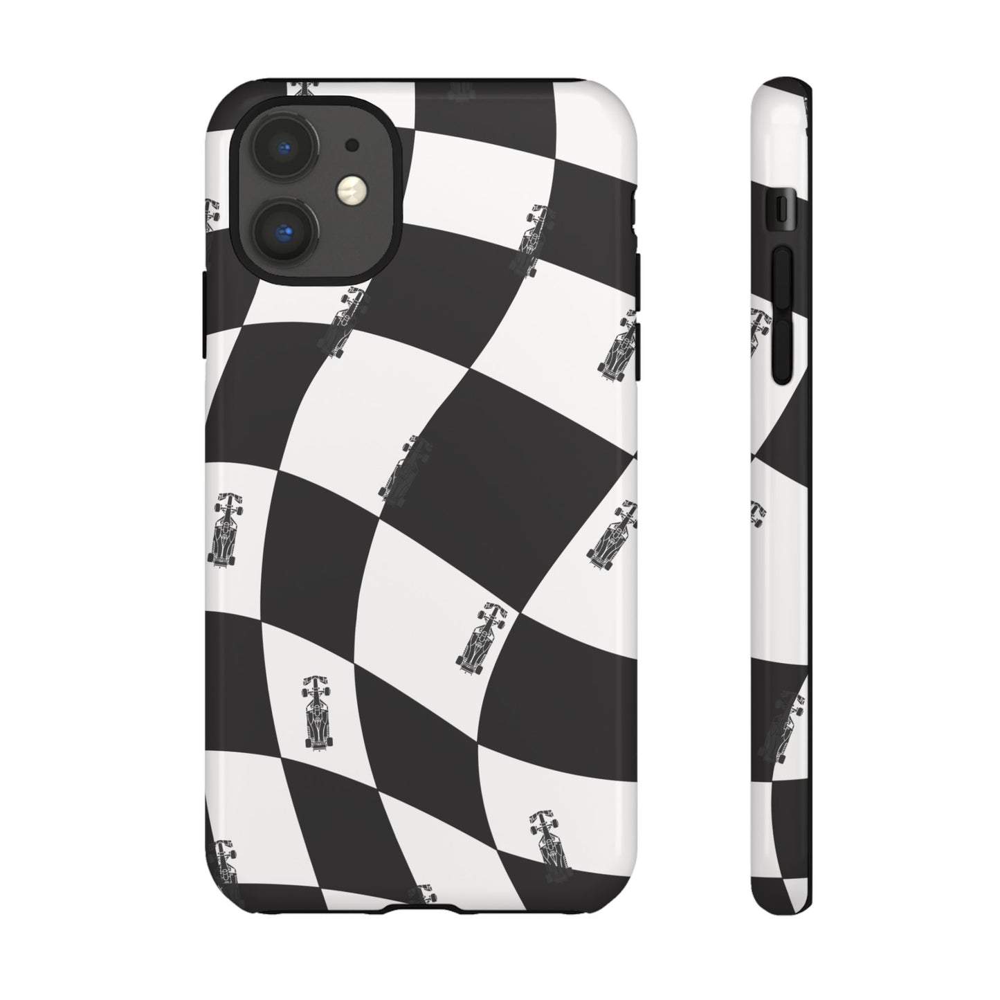 F1 Phone Case Black and White Checkered Design, Trendy F1 Gift, Formula 1 Gift, Cute F1 Phone Case, Unique Formula One Phone Case