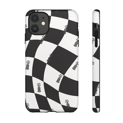 F1 Phone Case Black and White Checkered Design, Trendy F1 Gift, Formula 1 Gift, Cute F1 Phone Case, Unique Formula One Phone Case