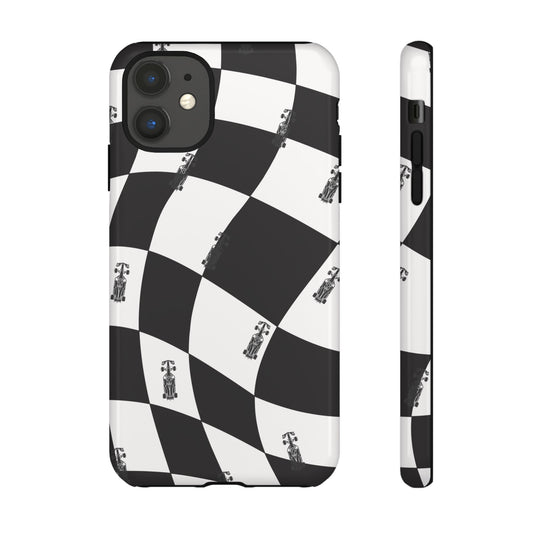 F1 Phone Case Black and White Checkered Design, Trendy F1 Gift, Formula 1 Gift, Cute F1 Phone Case, Unique Formula One Phone Case