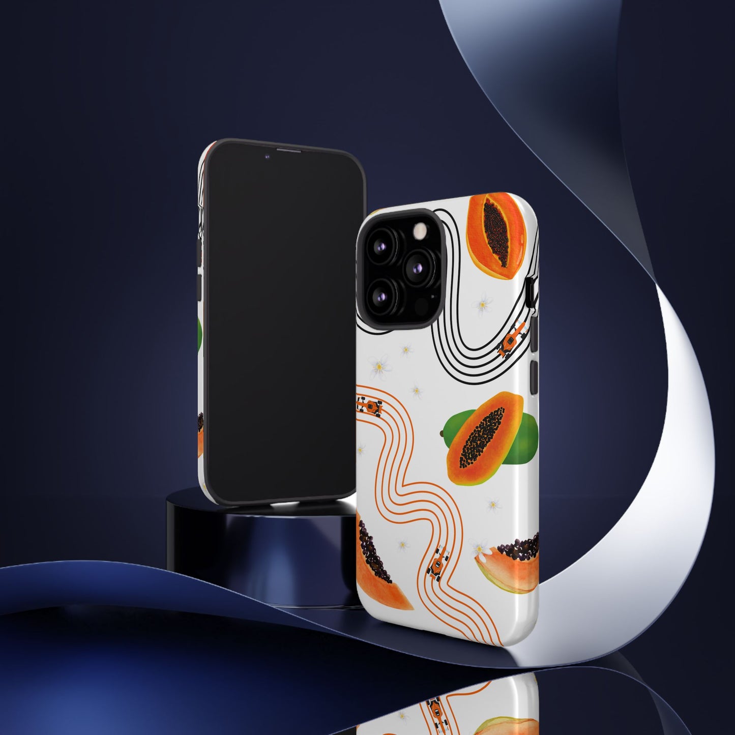 F1 McLaren and Papaya Phone Case , Trendy F1 Gift, Formula 1 Gift, Cute Fruit F1 Phone Case, Unique Phone Case