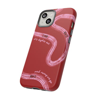 Red and Pink Lights Out F1 Phone Case Design, Trendy F1 Gift, Formula 1 Gift, Cute F1 Phone Case, Unique Formula One Phone Case