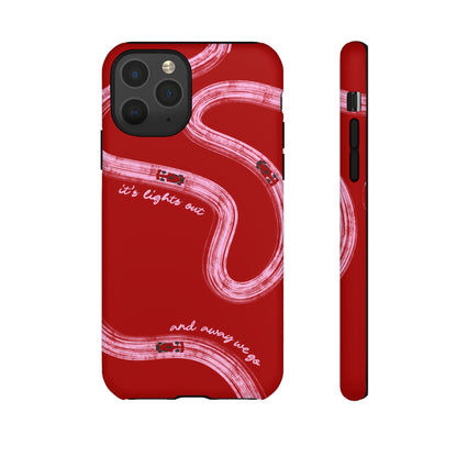 Red and Pink Lights Out F1 Phone Case Design, Trendy F1 Gift, Formula 1 Gift, Cute F1 Phone Case, Unique Formula One Phone Case