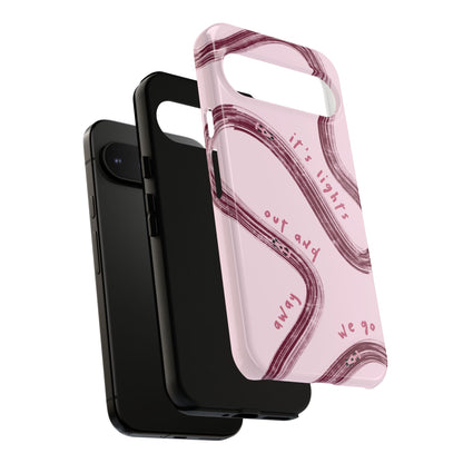Pink Lights Out F1 Phone Case Design, Trendy F1 Gift, Formula 1 Gift, Cute F1 Phone Case, Unique Formula One Phone Case