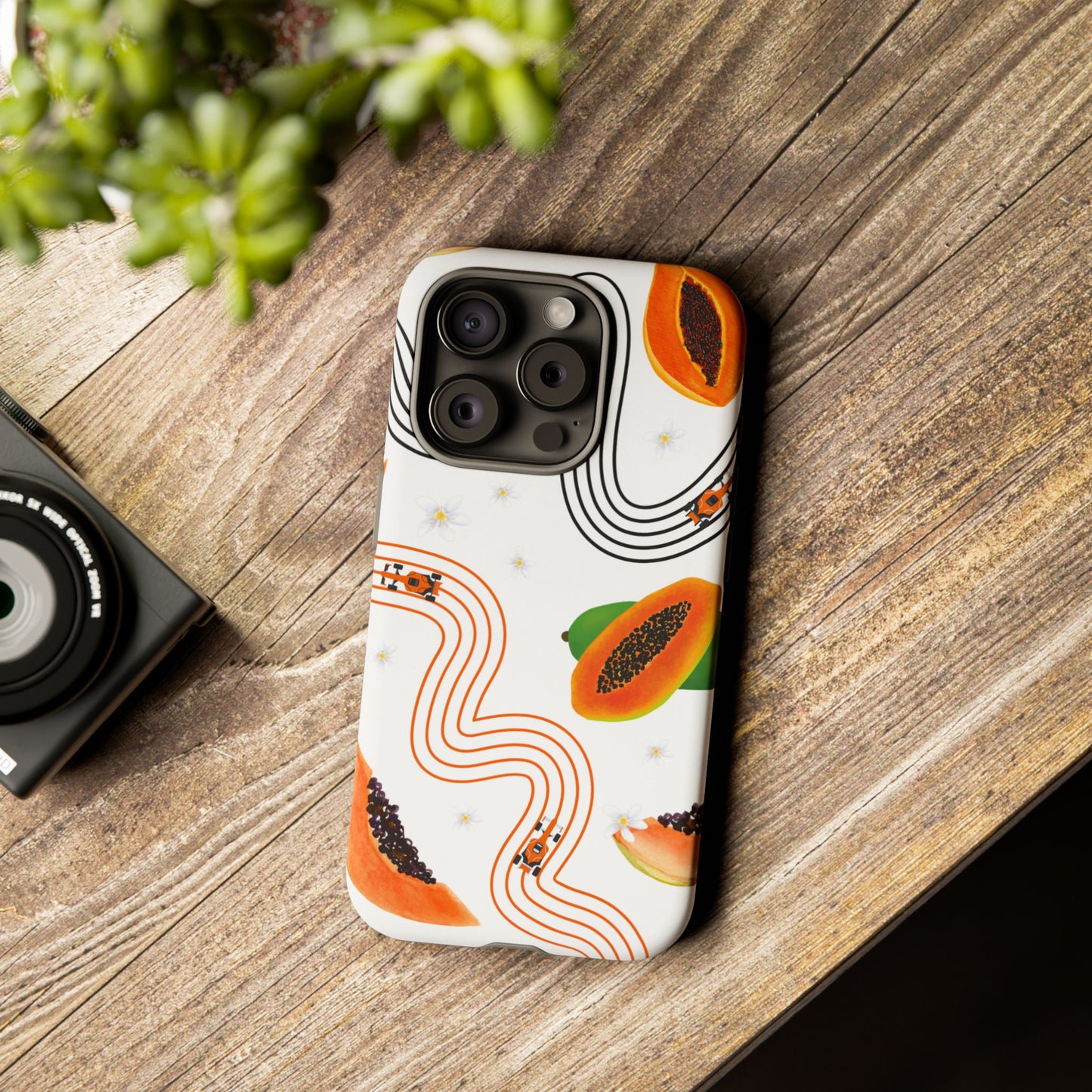 F1 McLaren and Papaya Phone Case , Trendy F1 Gift, Formula 1 Gift, Cute Fruit F1 Phone Case, Unique Phone Case