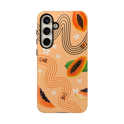 Orange F1 McLaren and Papaya Phone Case, Trendy F1 Gift, Formula 1 Gift, Cute Fruit F1 Phone Case, Unique Phone Case