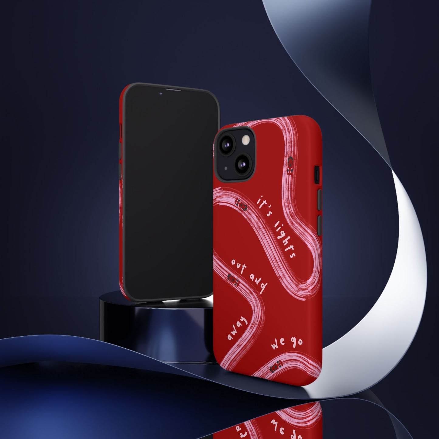 Red and Pink Lights Out F1 Phone Case Design, Trendy F1 Gift, Formula 1 Gift, Cute F1 Phone Case, Unique Formula One Phone Case