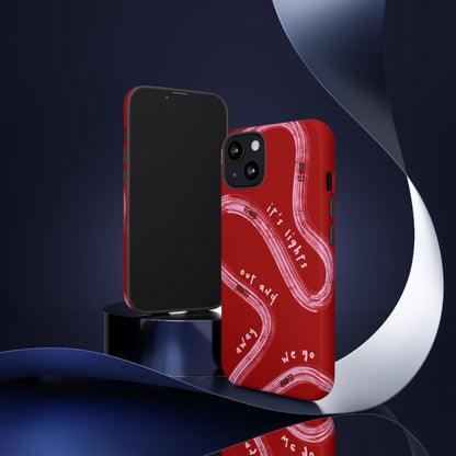 Red and Pink Lights Out F1 Phone Case Design, Trendy F1 Gift, Formula 1 Gift, Cute F1 Phone Case, Unique Formula One Phone Case