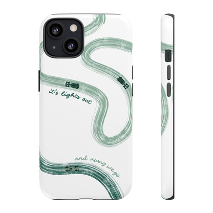 F1 Phone Case Green Painted "its lights out and away we go", Trendy F1 Gift, Formula 1 Gift, Cute F1 Phone Case, Gift for F1 Fans