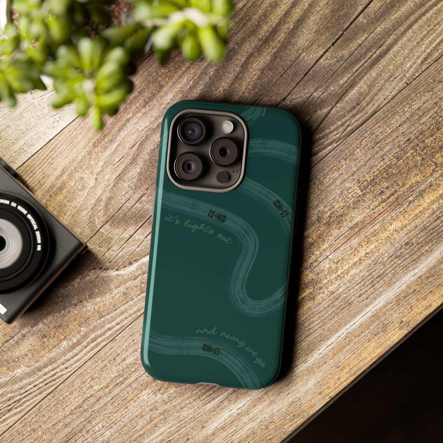 F1 Phone Case Monochrome Green Painted "its lights out and away we go", Trendy F1 Gift, Formula 1 Gift, Cute F1 Phone Case, Phone Case