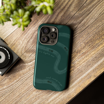 F1 Phone Case Monochrome Green Painted "its lights out and away we go", Trendy F1 Gift, Formula 1 Gift, Cute F1 Phone Case, Phone Case
