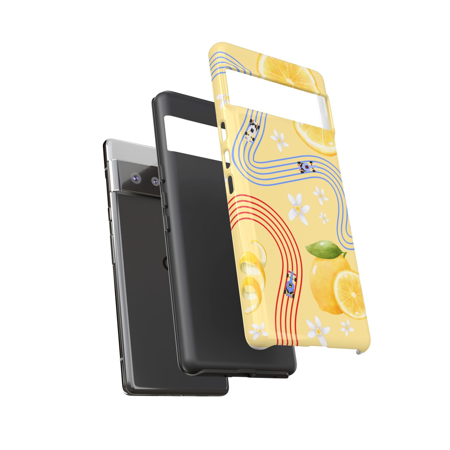 Yellow F1 Racing Bulls and Lemons Phone Case, Trendy F1 Gift, Formula 1 Gift, Cute Fruit F1 Phone Case, Unique Phone Case