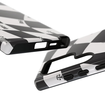 F1 Phone Case Black and White Checkered Design, Trendy F1 Gift, Formula 1 Gift, Cute F1 Phone Case, Unique Formula One Phone Case