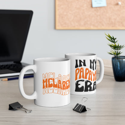 F1 McLaren In My Papaya Era Mug, 11oz or 15oz Formula 1 Coffee Mug, Gift for Formula One Fan,