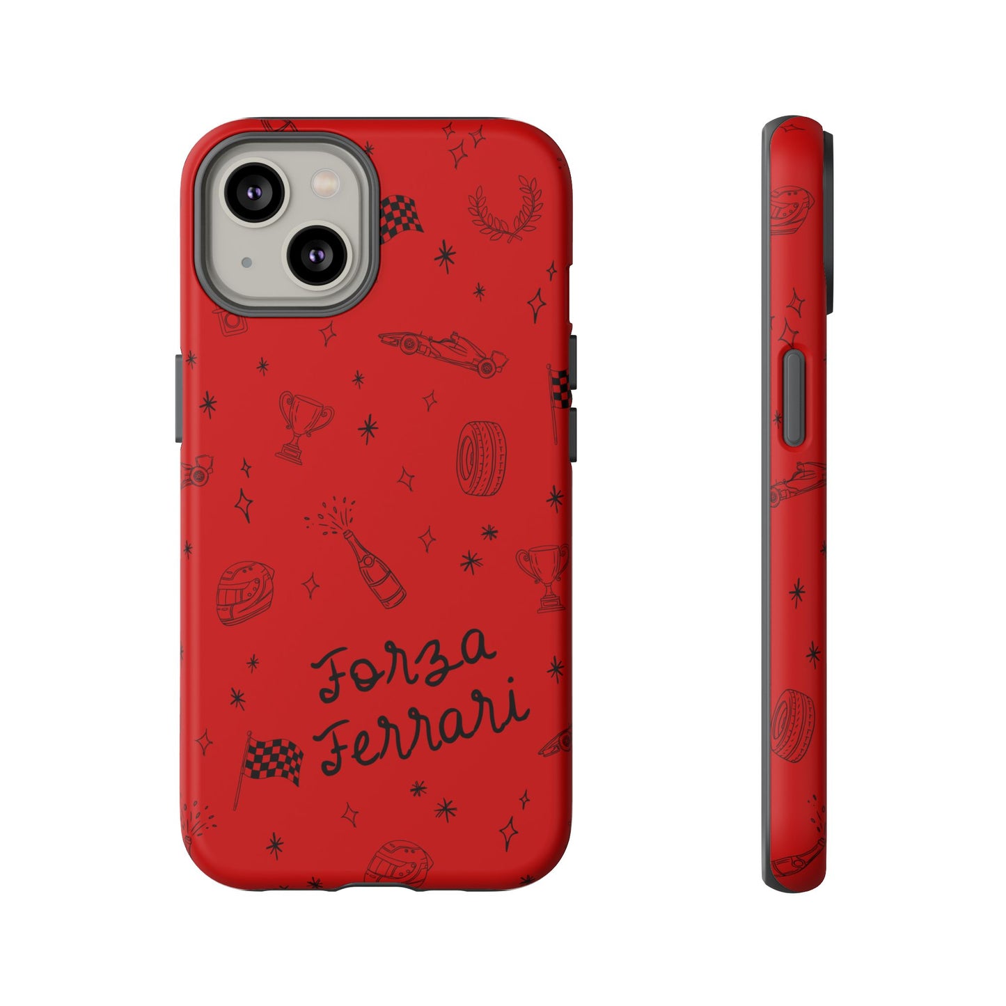 F1 Ferrari Racing Doodle "Forza Ferrari" F1 Phone Case Design