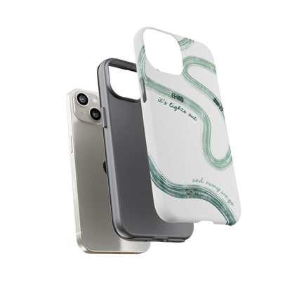 F1 Phone Case Green Painted "its lights out and away we go", Trendy F1 Gift, Formula 1 Gift, Cute F1 Phone Case, Gift for F1 Fans