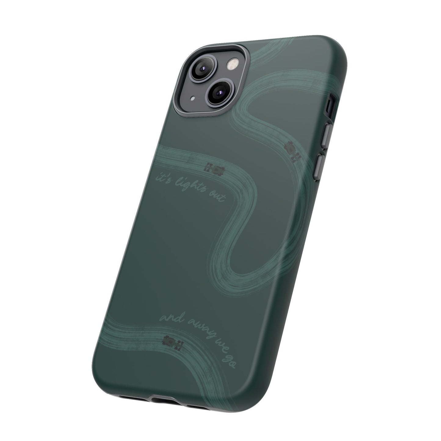 F1 Phone Case Monochrome Green Painted "its lights out and away we go", Trendy F1 Gift, Formula 1 Gift, Cute F1 Phone Case, Phone Case