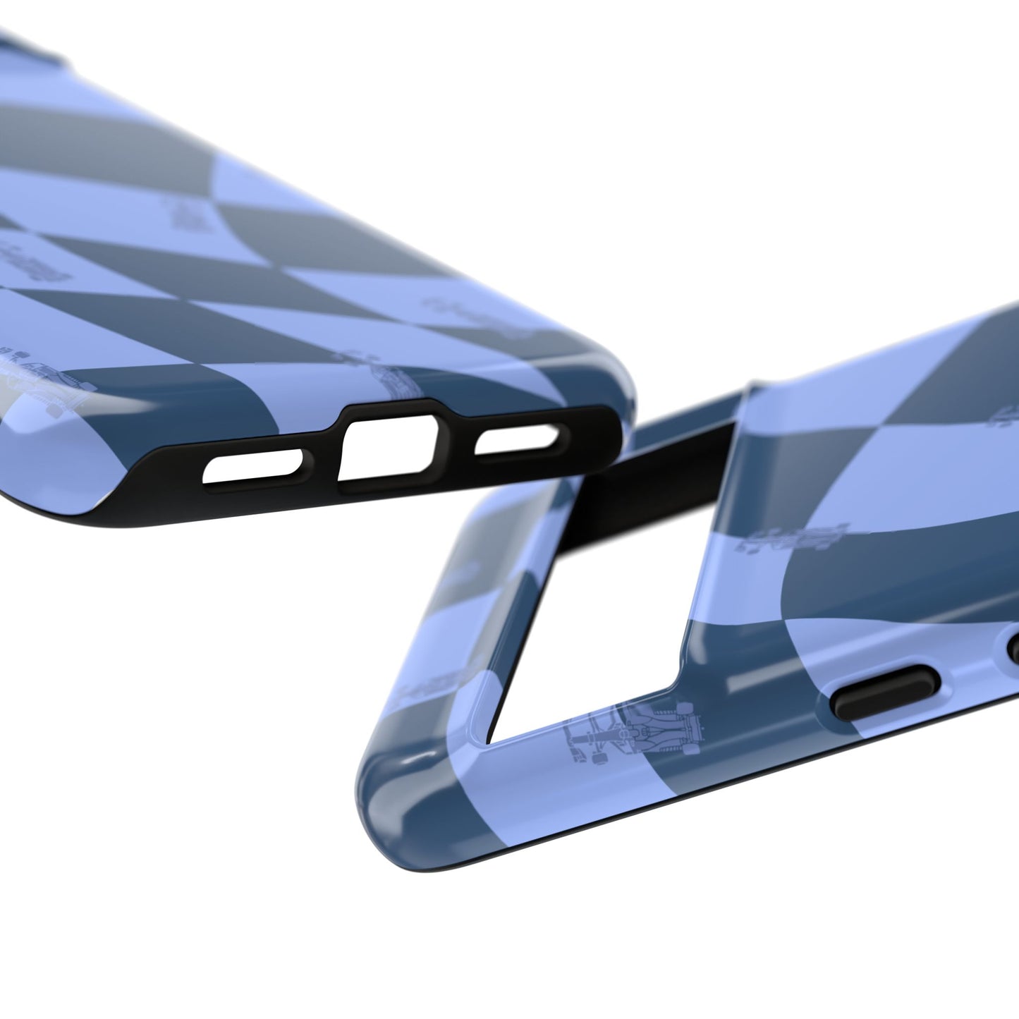 F1 Phone Case Blue Checkerboard Design, Trendy F1 Gift, Formula 1 Gift, Cute F1 Phone Case, Unique Formula One Phone Case