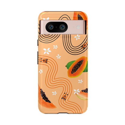 Orange F1 McLaren and Papaya Phone Case, Trendy F1 Gift, Formula 1 Gift, Cute Fruit F1 Phone Case, Unique Phone Case