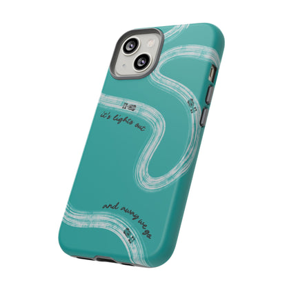 Mercedes F1 Phone Case Painted "its lights out and away we go", Trendy F1 Gift, Formula 1 Gift, Cute F1 Phone Case