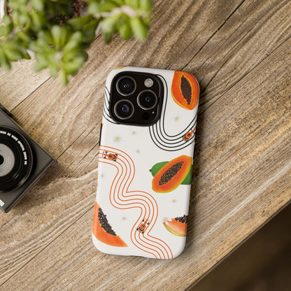 F1 McLaren and Papaya Phone Case , Trendy F1 Gift, Formula 1 Gift, Cute Fruit F1 Phone Case, Unique Phone Case