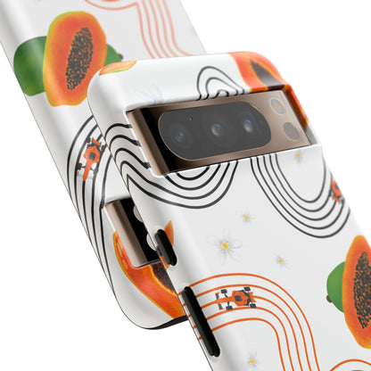 F1 McLaren and Papaya Phone Case , Trendy F1 Gift, Formula 1 Gift, Cute Fruit F1 Phone Case, Unique Phone Case