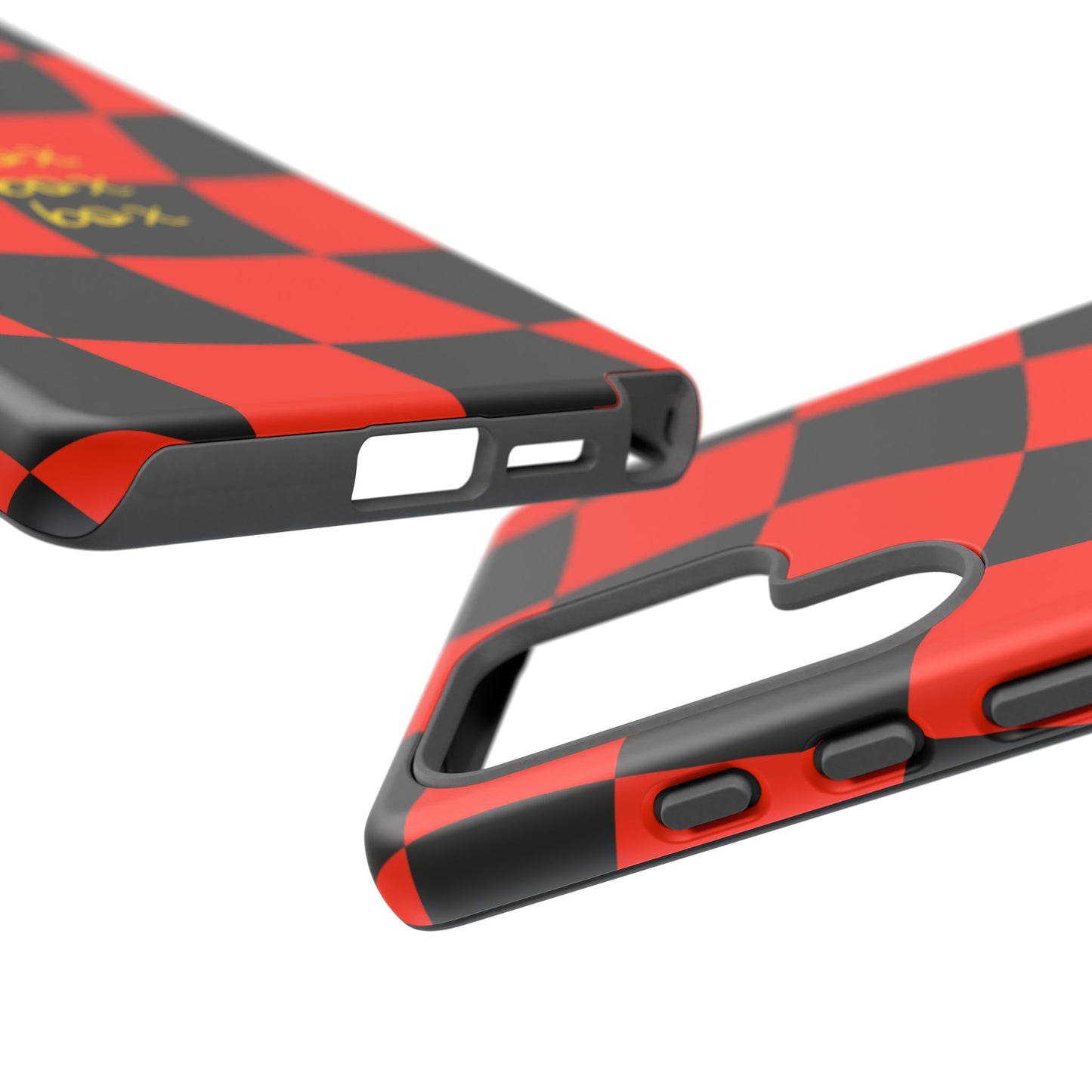 F1 Ferrari Black and Red Checkered Phone Case, Box Box Box F1 Phone Case
