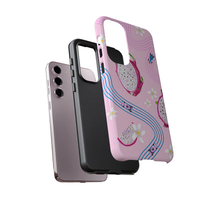 Pink F1 Alpine and Dragonfruit Phone Case, Trendy F1 Gift, Formula 1 Gift, Cute Fruit F1 Phone Case, Unique Phone Case