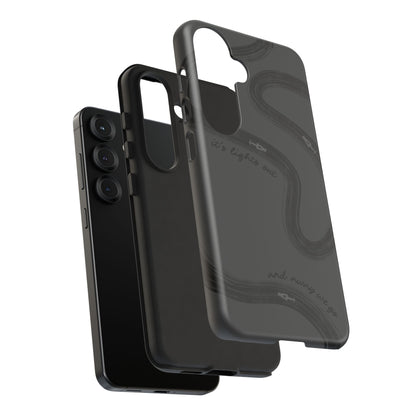 F1 Phone Case Monochrome Black Painted "its lights out and away we go", Trendy F1 Gift, Formula 1 Gift, Cute F1 Phone Case, Phone Case