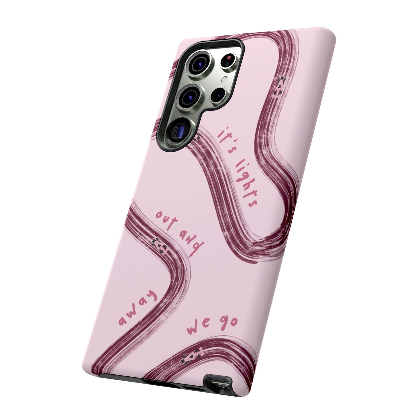 Pink Lights Out F1 Phone Case Design, Trendy F1 Gift, Formula 1 Gift, Cute F1 Phone Case, Unique Formula One Phone Case
