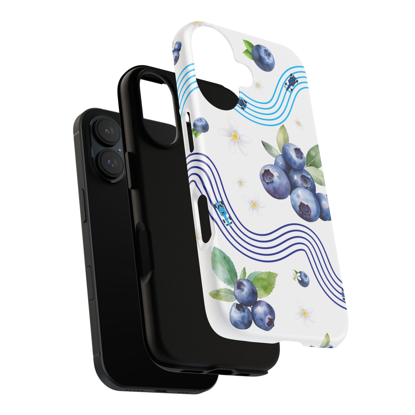F1 Williams and Blueberries Phone Case, Trendy F1 Gift, Formula 1 Gift, Cute Fruit F1 Phone Case, Unique Phone Case