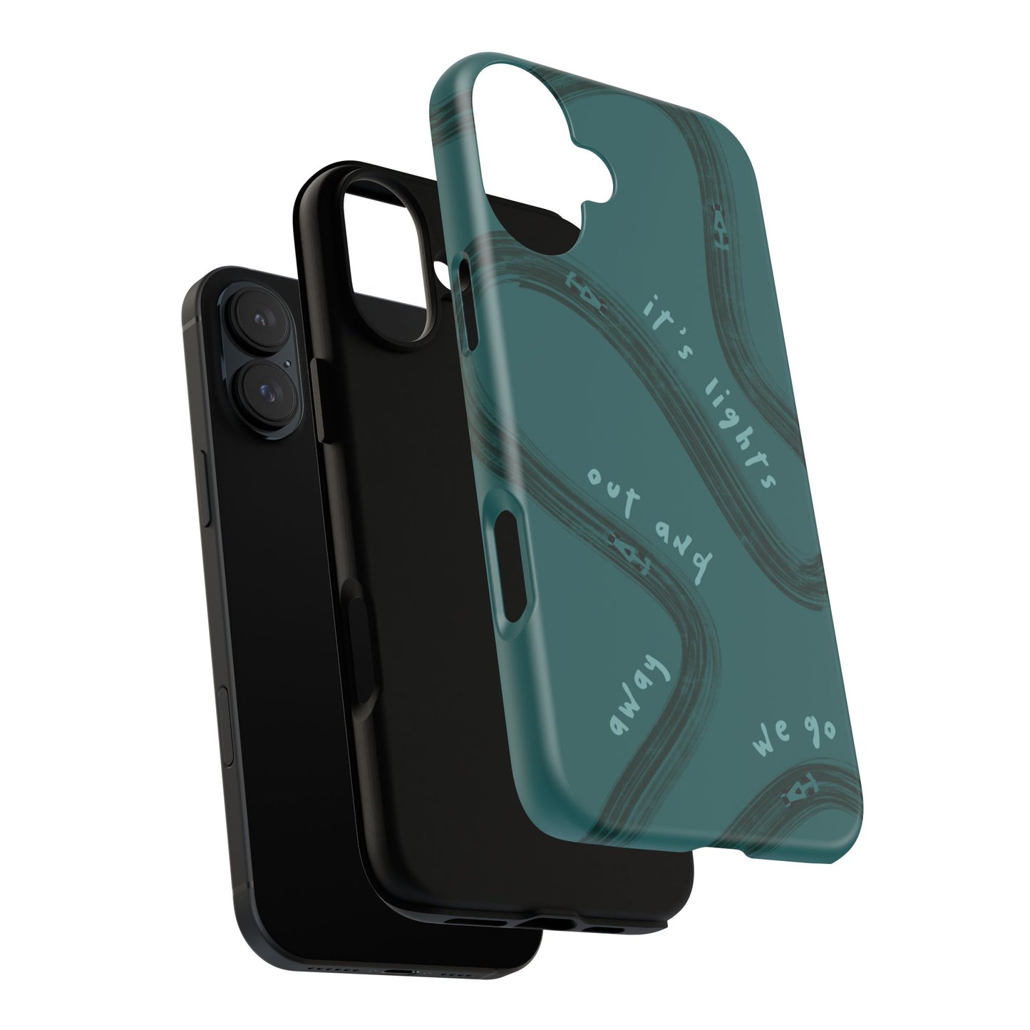 Teal Lights Out F1 Phone Case Design, Trendy F1 Gift, Formula 1 Gift, Cute F1 Phone Case, Unique Formula One Phone Case