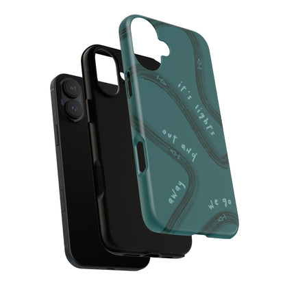 Teal Lights Out F1 Phone Case Design, Trendy F1 Gift, Formula 1 Gift, Cute F1 Phone Case, Unique Formula One Phone Case