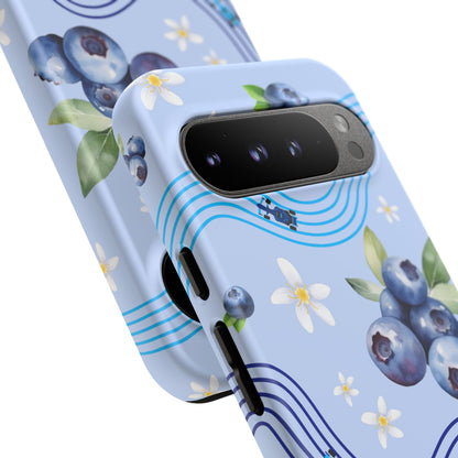 Blue F1 Williams and Blueberries Phone Case, Trendy F1 Gift, Formula 1 Gift, Cute Fruit F1 Phone Case, Unique Phone Case