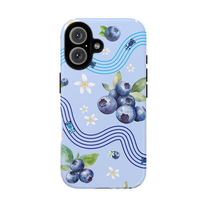 Blue F1 Williams and Blueberries Phone Case, Trendy F1 Gift, Formula 1 Gift, Cute Fruit F1 Phone Case, Unique Phone Case