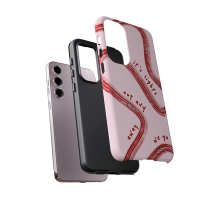 Pink and Red Lights Out F1 Phone Case Design, Trendy F1 Gift, Formula 1 Gift, Cute F1 Phone Case, Unique Formula One Phone Case