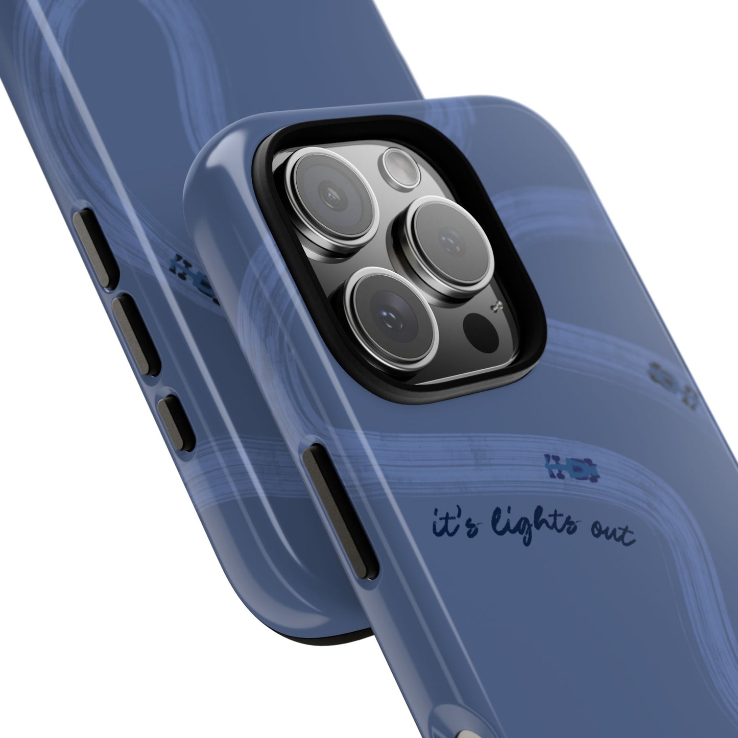 F1 Phone Case Monochrome Dark Blue Painted "its lights out and away we go", Trendy F1 Gift, Formula 1 Gift, Cute F1 Phone Case, Phone Case