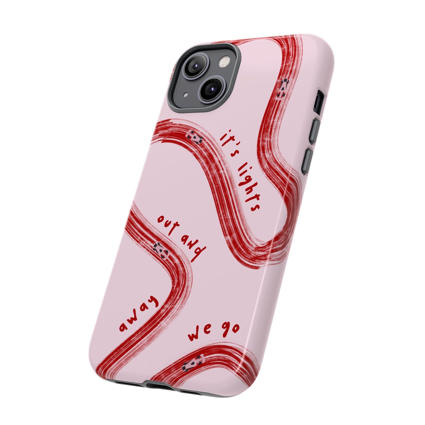 Pink and Red Lights Out F1 Phone Case Design, Trendy F1 Gift, Formula 1 Gift, Cute F1 Phone Case, Unique Formula One Phone Case