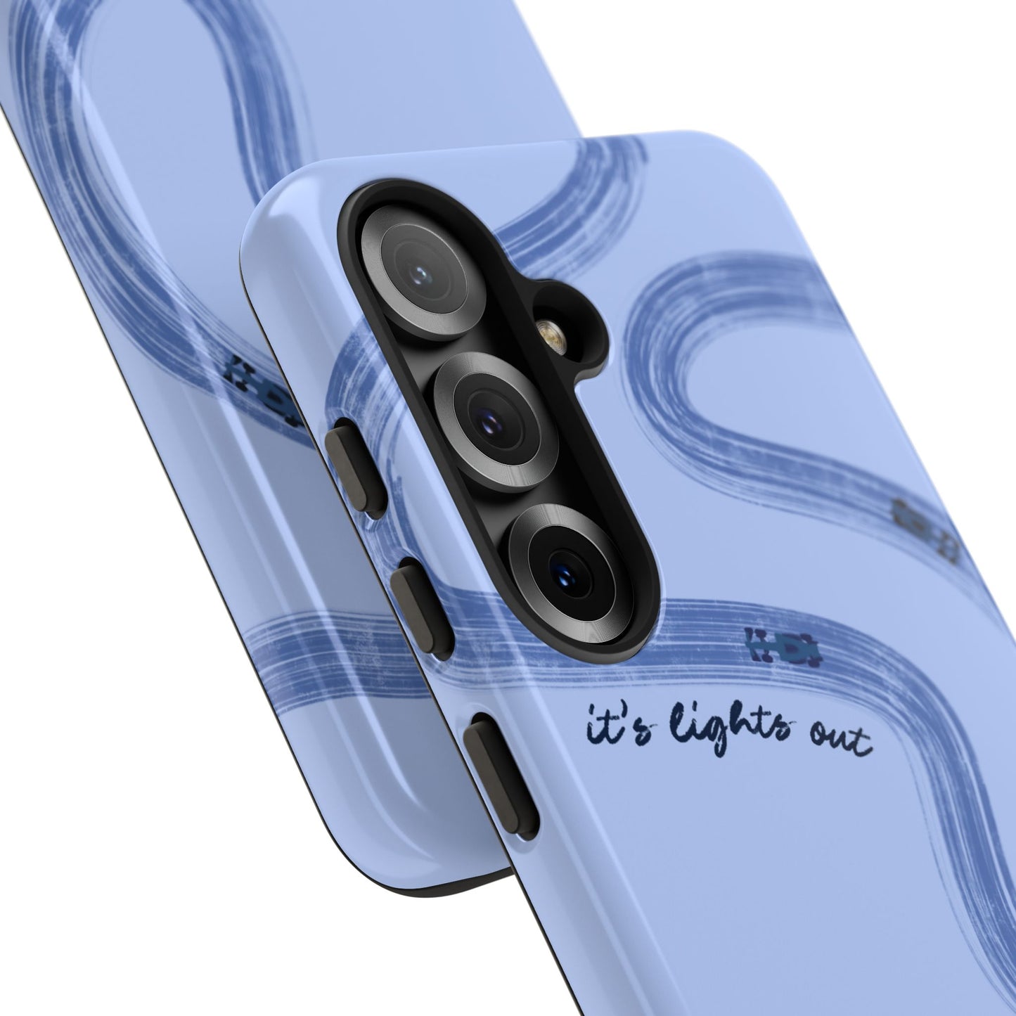 F1 Phone Case Monochrome Blue Painted "its lights out and away we go", Trendy F1 Gift, Formula 1 Gift, Cute F1 Phone Case, Phone Case