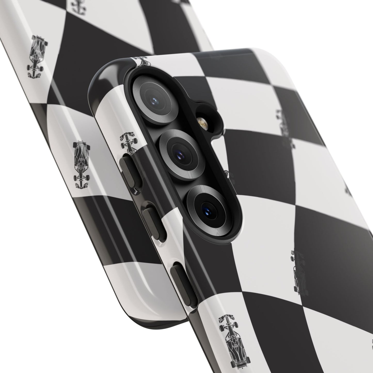 F1 Phone Case Black and White Checkered Design, Trendy F1 Gift, Formula 1 Gift, Cute F1 Phone Case, Unique Formula One Phone Case