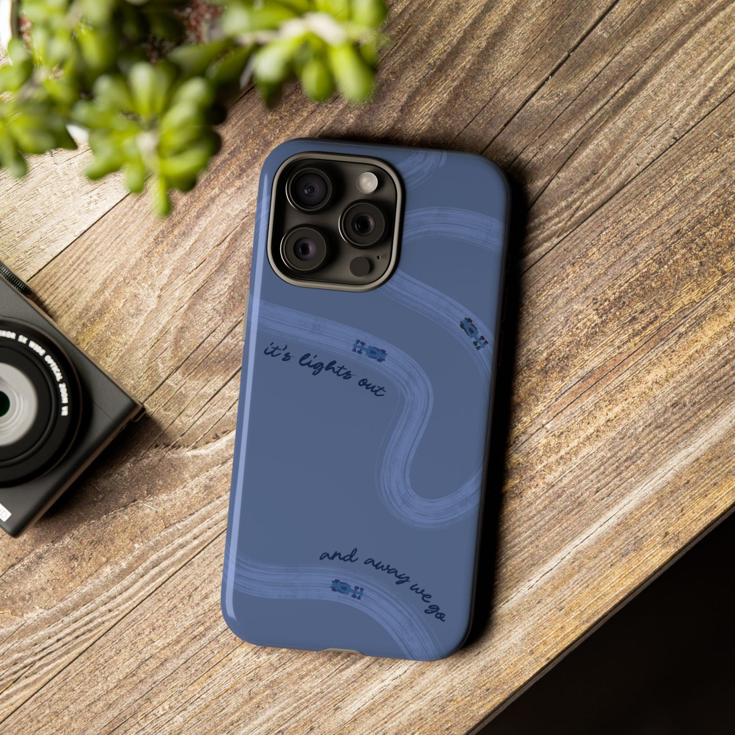 F1 Phone Case Monochrome Dark Blue Painted "its lights out and away we go", Trendy F1 Gift, Formula 1 Gift, Cute F1 Phone Case, Phone Case