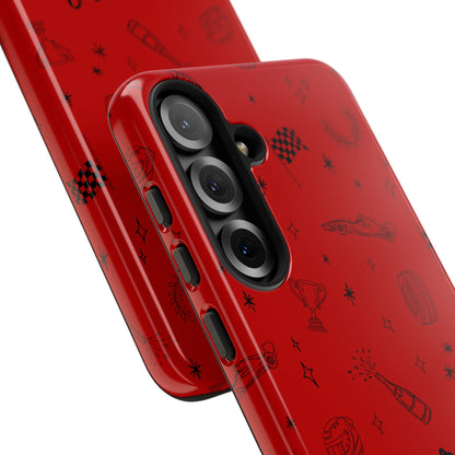 F1 Ferrari Racing Doodle "Forza Ferrari" F1 Phone Case Design
